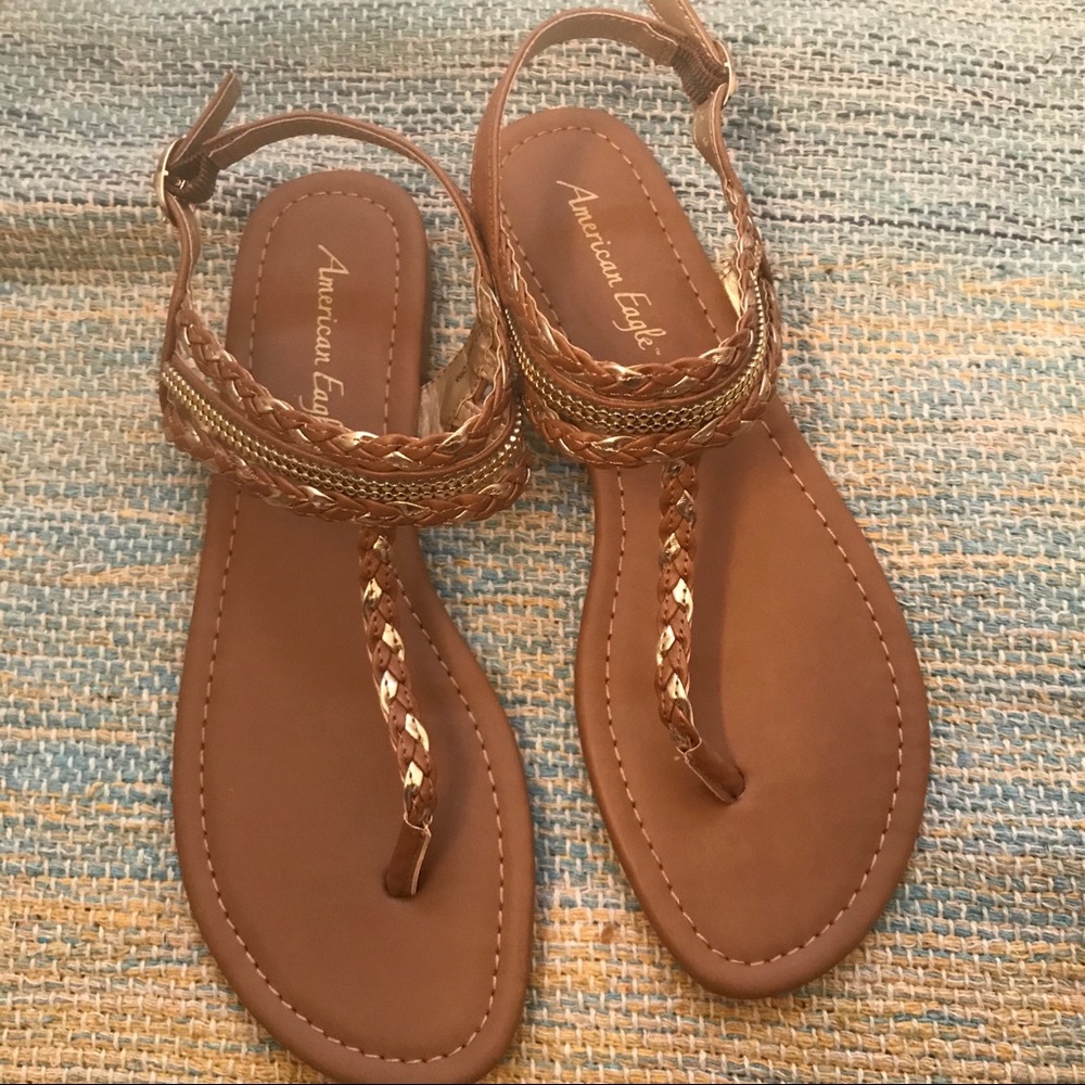NWOT American Eagle by Payless Gold Sandals